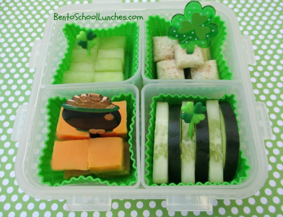 St.Patricks Day Go Green bento snack
