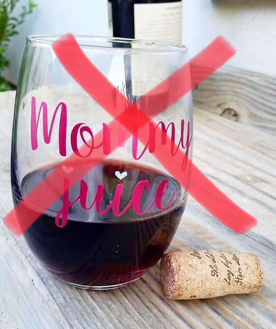 cheesy mommy juice wine cup