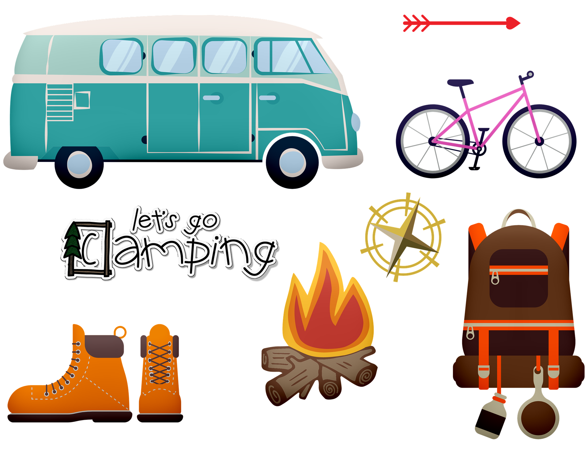 let's go camping graphic