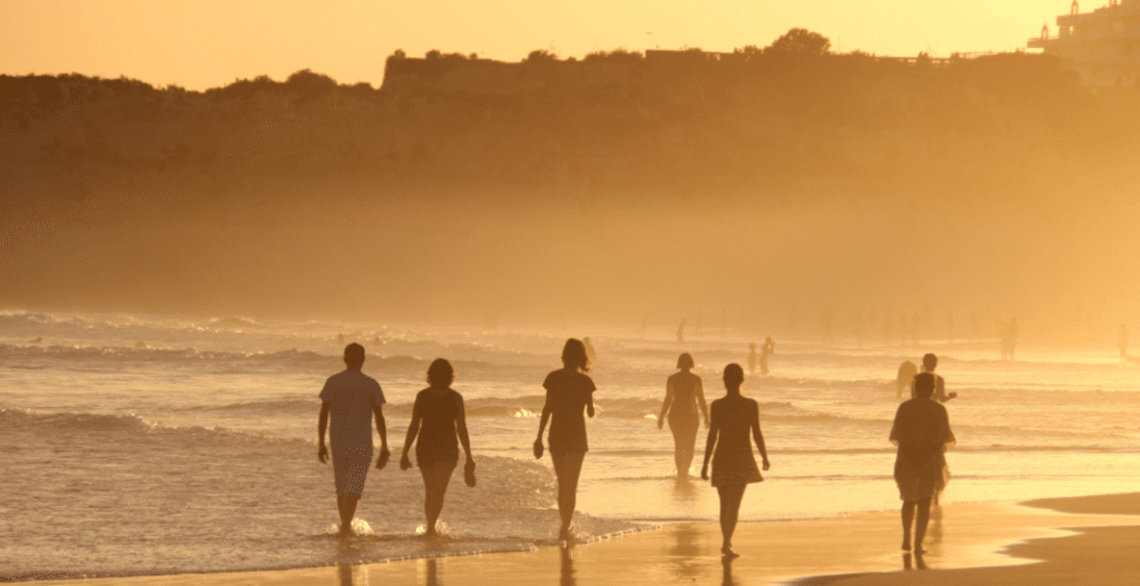 friends at the beach