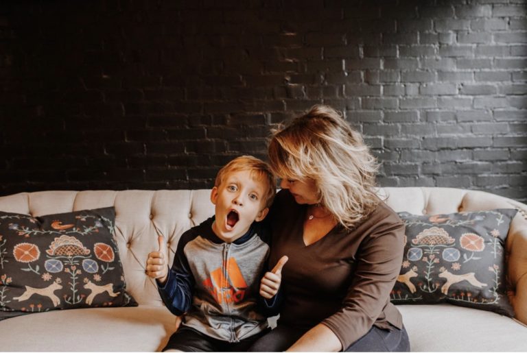 melanie mom of the month with Oscar