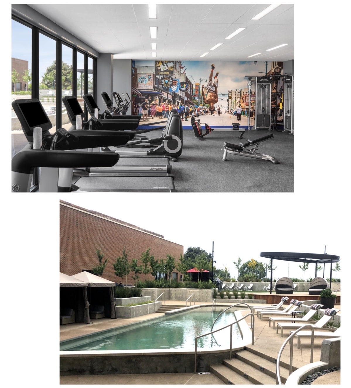 Hyatt hotel gym and pool staycation
