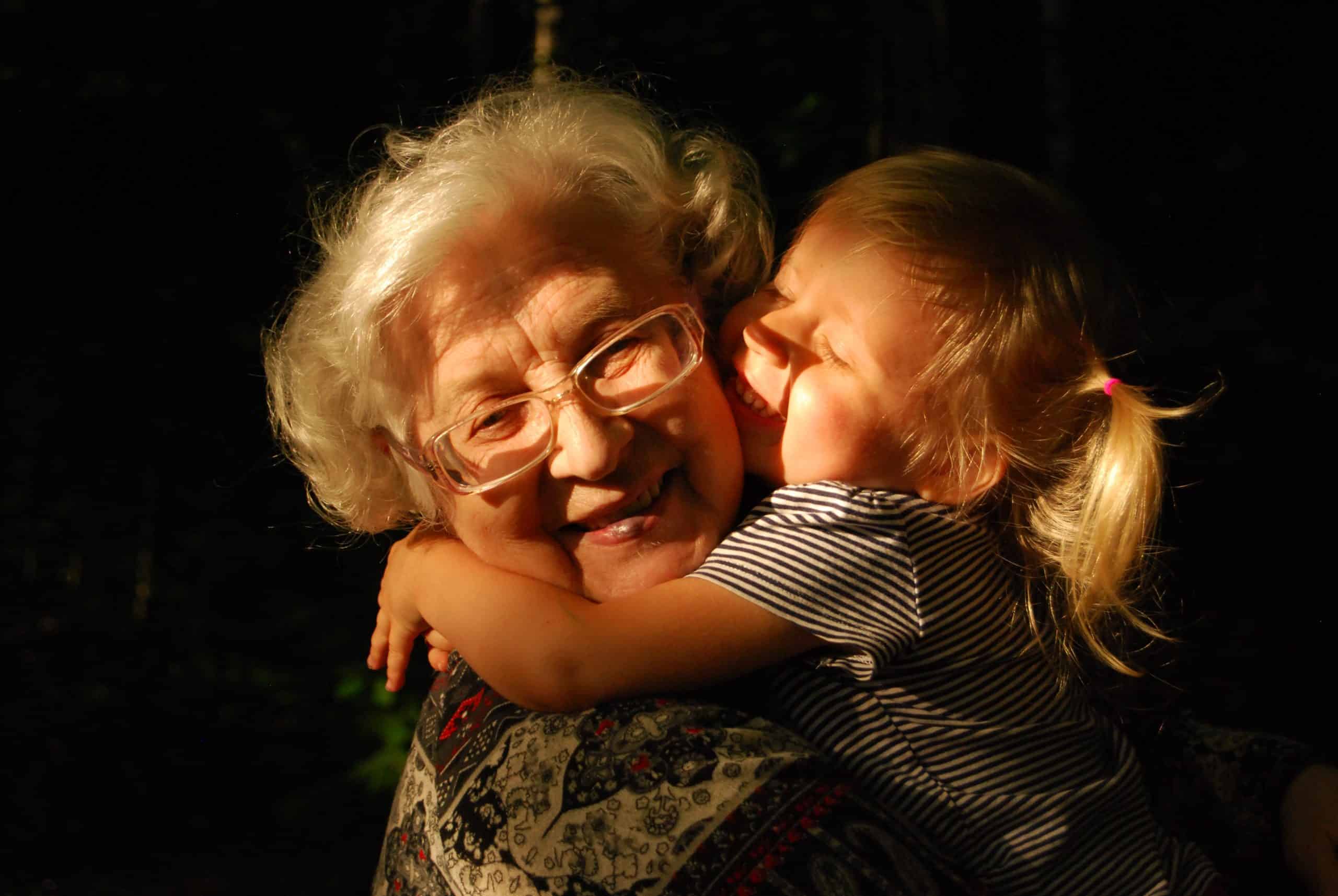 grandma with her grandchild 