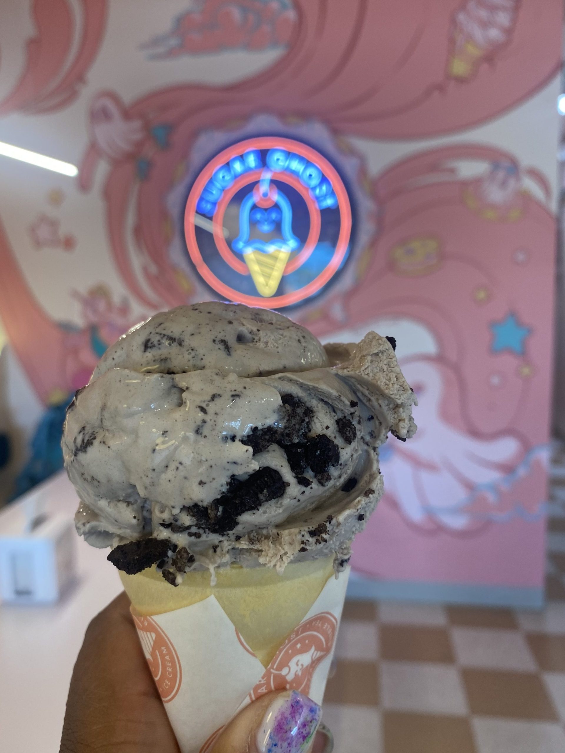 ice cream cone at Sugar Ghost