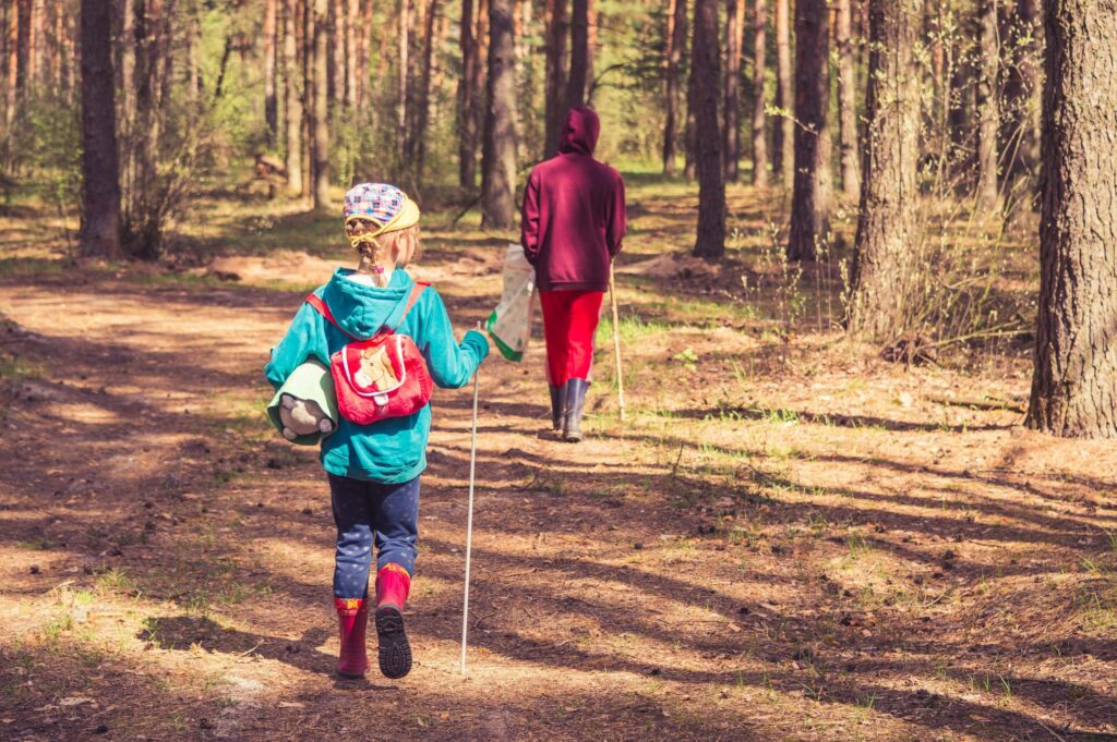 hiking with kids