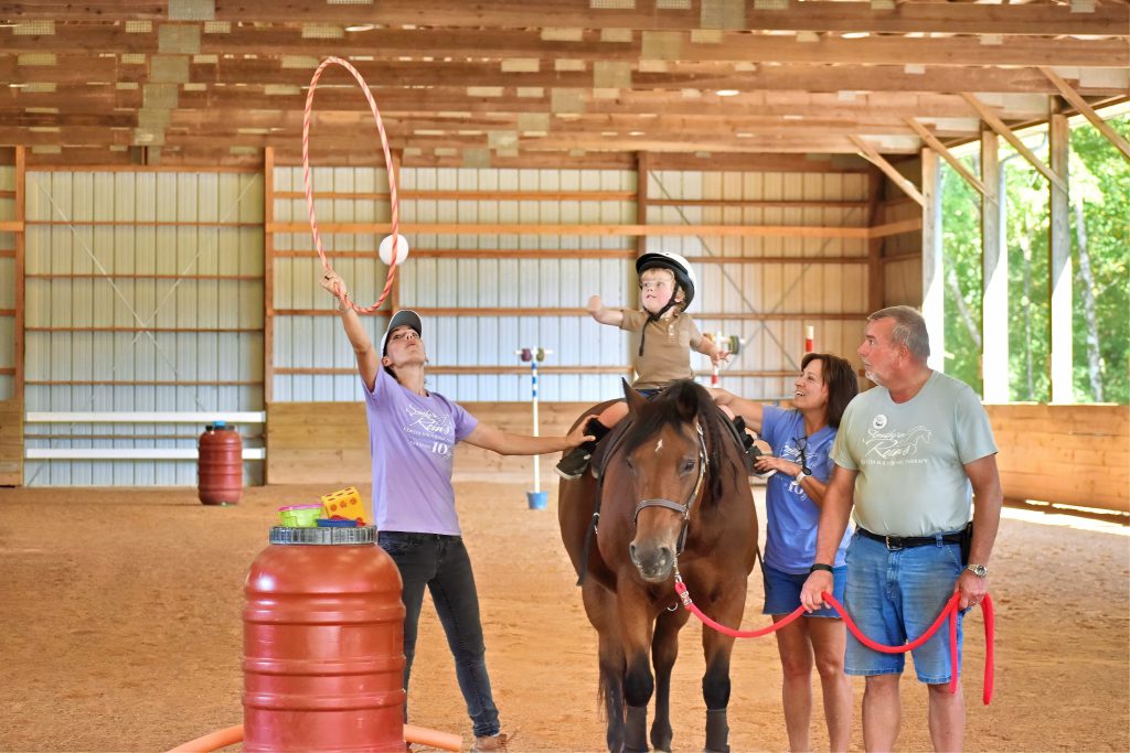 practicing riding 