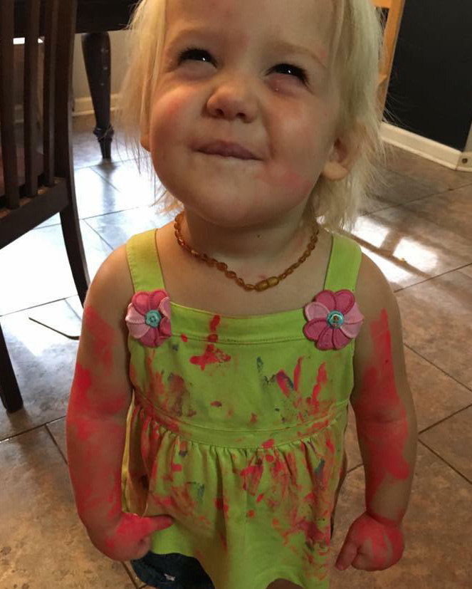 You might get more paint on yourself than the rock and that's okay, too.