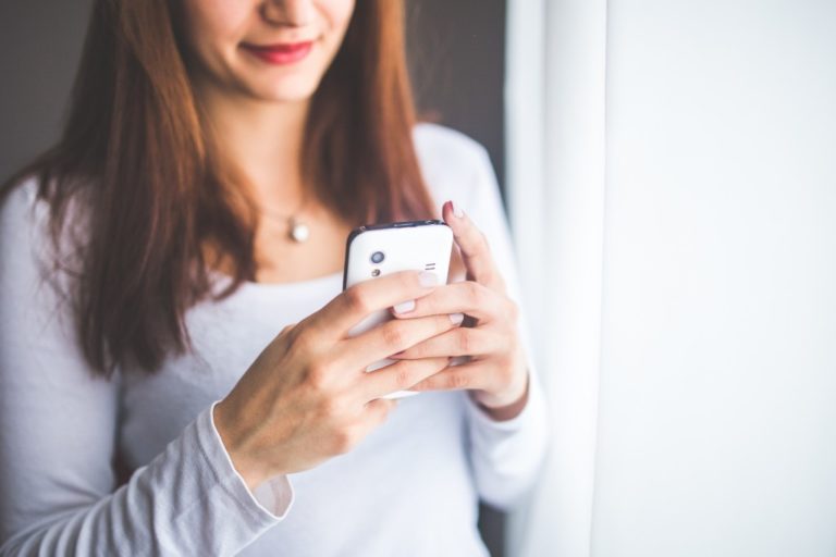 on a cell phone