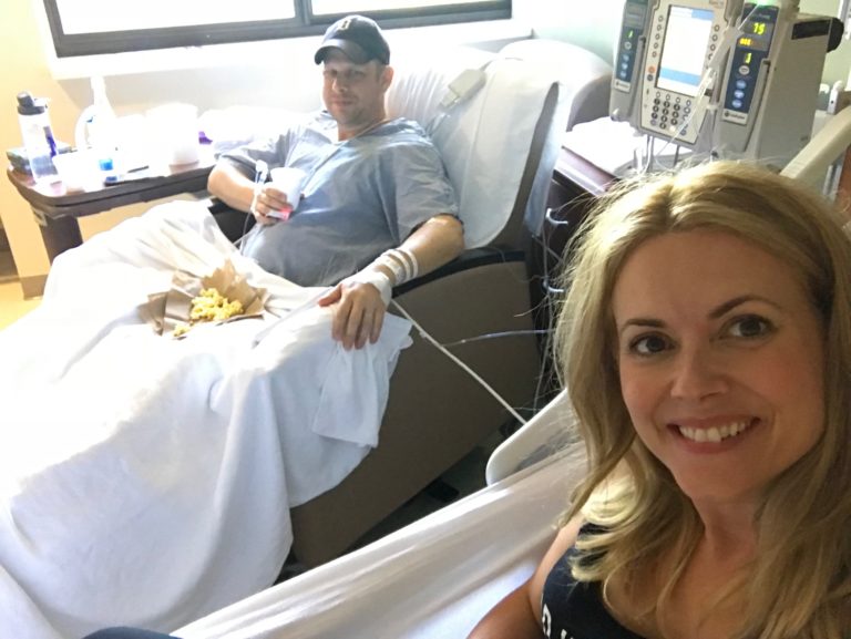 in the hospital after cancer surgery