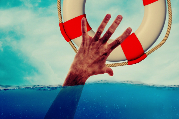 drowning hand