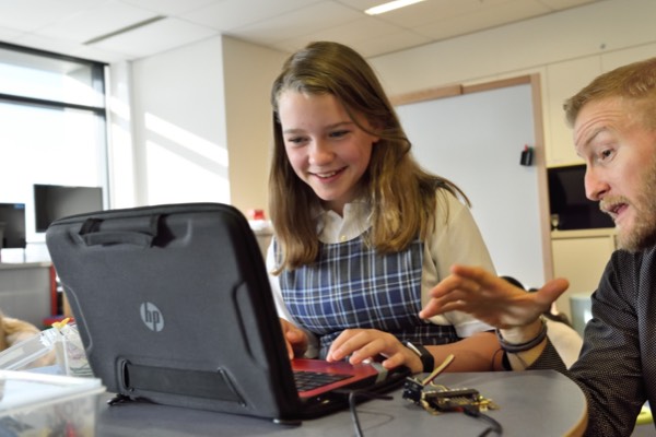 girl with tutor