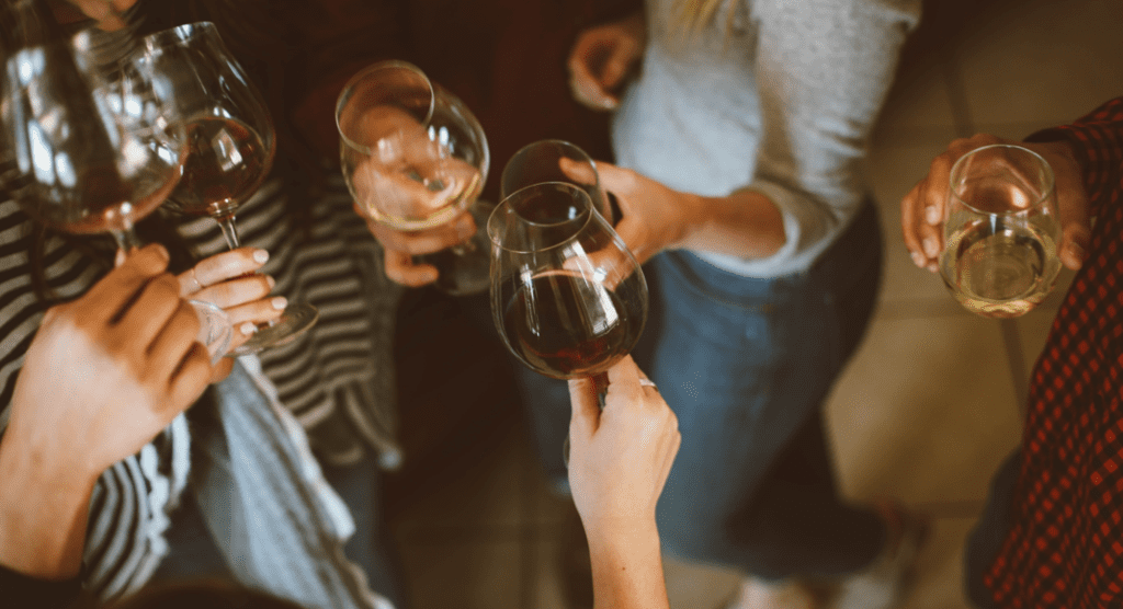 wine with a friend