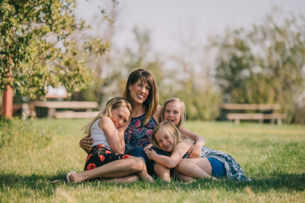 mom solo parenting with daughters