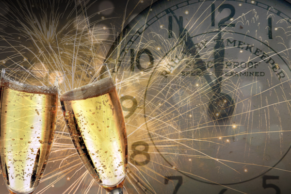 champagne toast and goal setting
