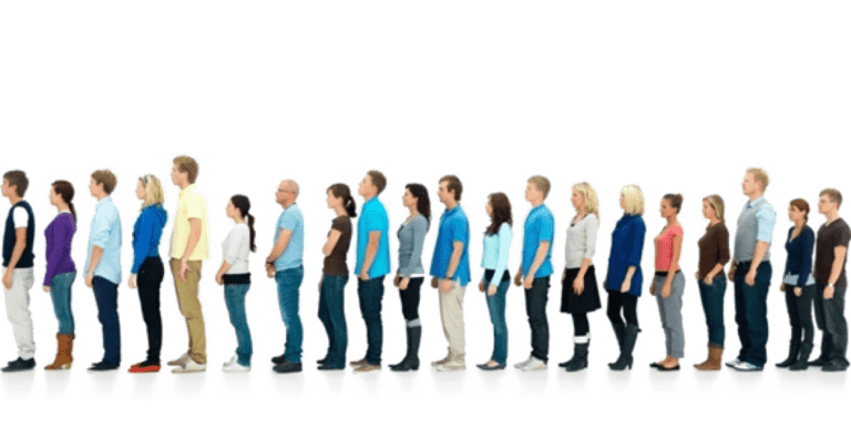 waiting in line