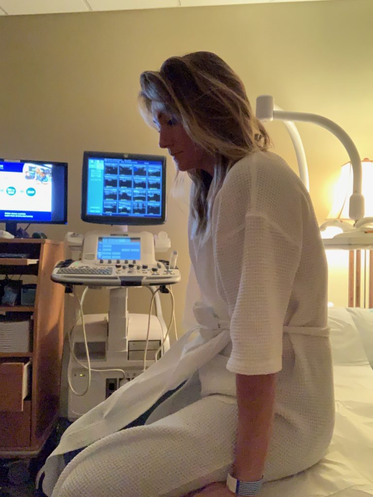 Kristi getting an ultrasound