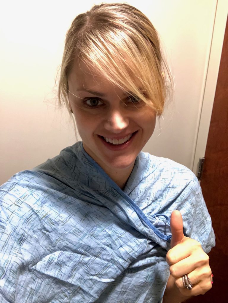 kathryn getting a mammogram