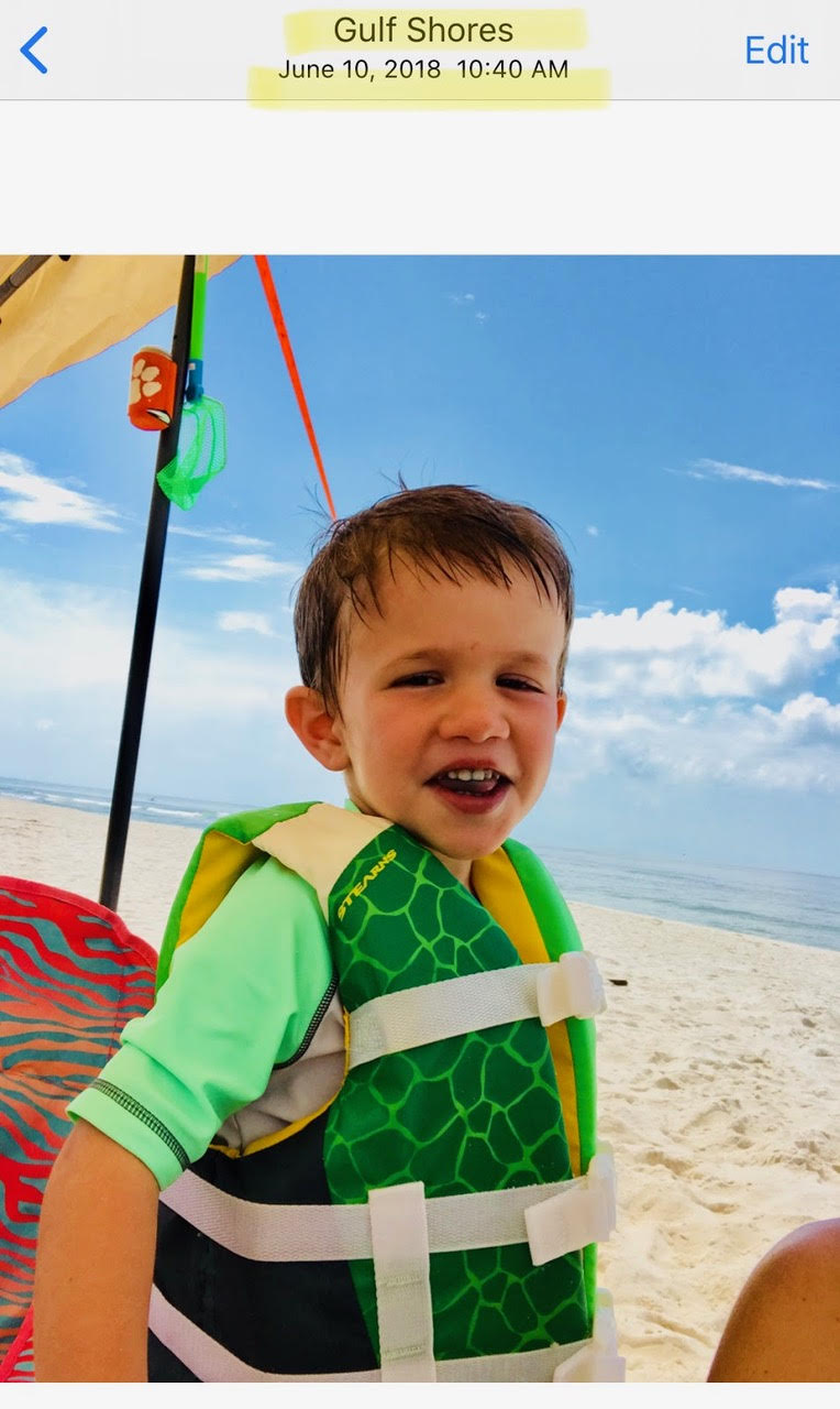 Levi on the beach before drowning