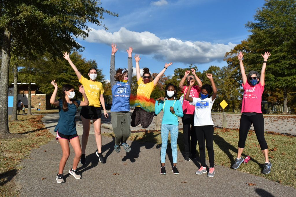 girls on the run in masks
