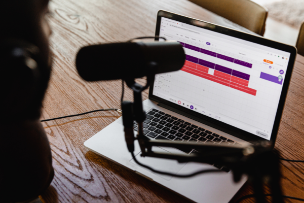 recording a podcast