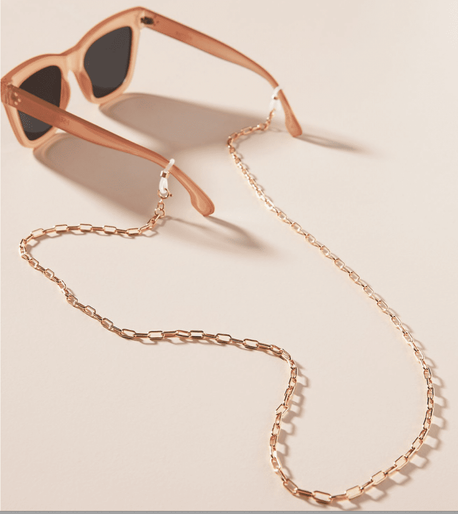 Grandma glasses chains from Anthro​ that totally work with masks.