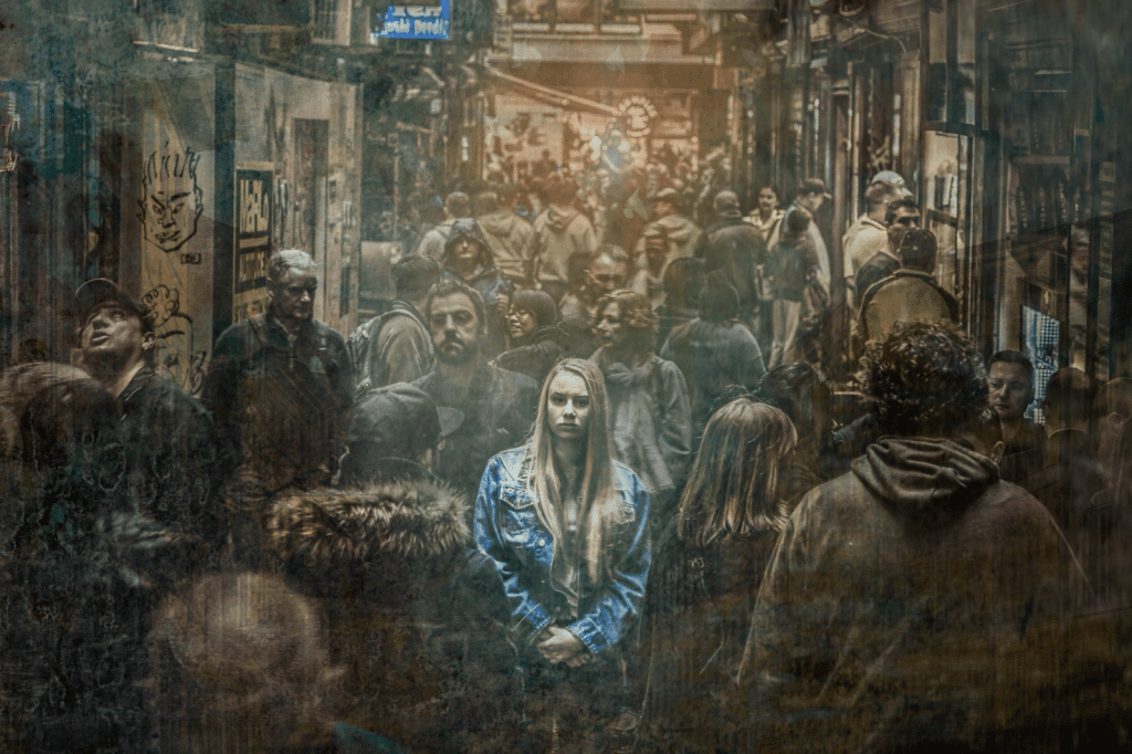 grief is sometimes feeling alone in a crowd