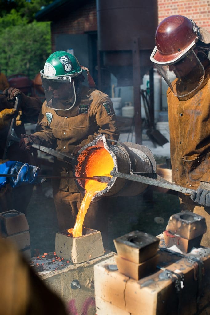 FIRE Iron Pour at the Metal Museum