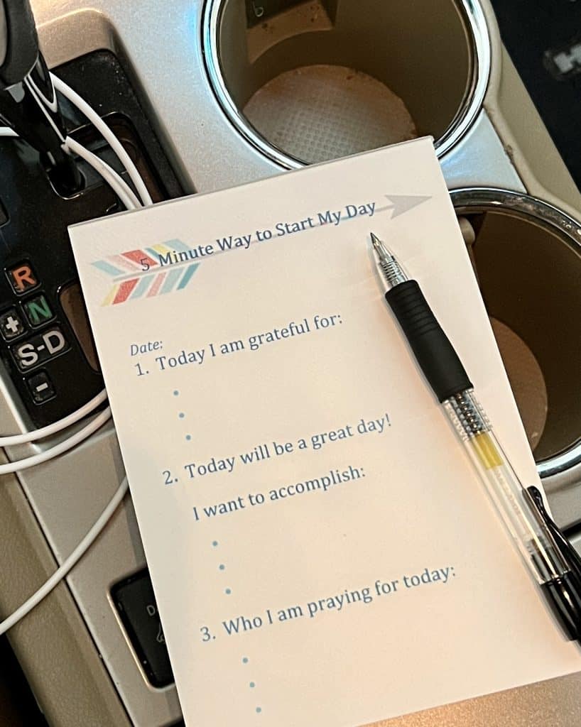 this note pad is perfect for the carpool line