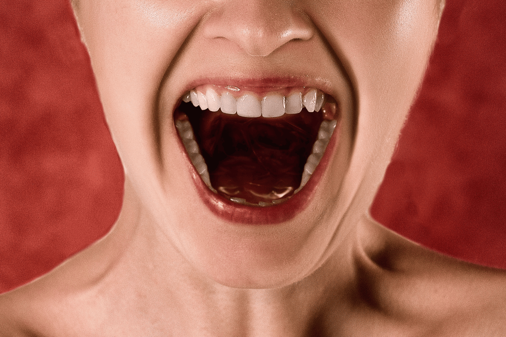 woman yelling