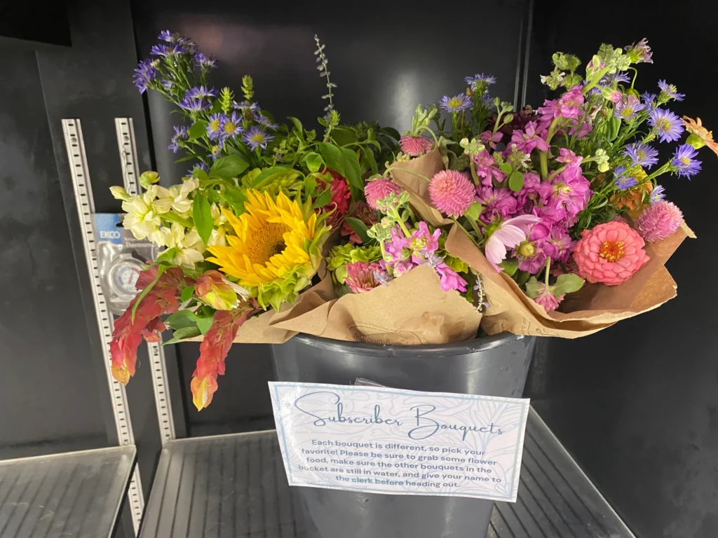 bouquet for pickup from Midtown Bramble CSAs