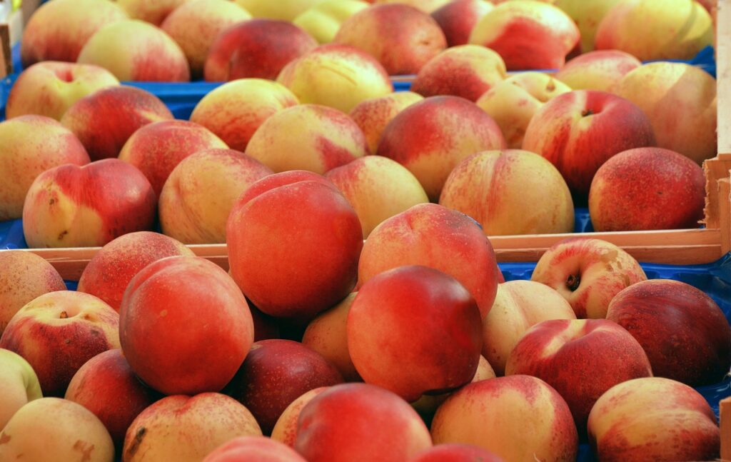 peaches at local CSAs