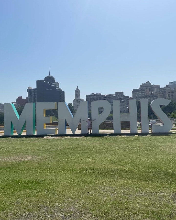 Memphis sign on Mud Island