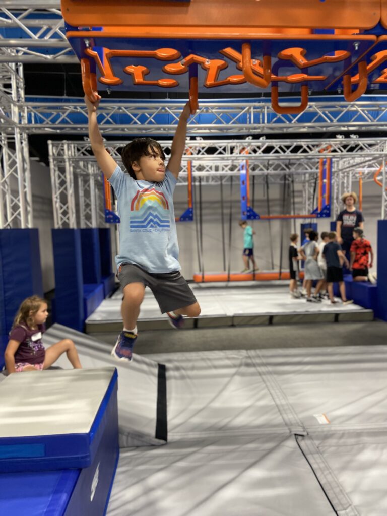 playing at the Ninja Gym