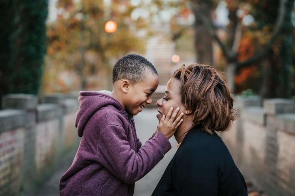a good mom with her son