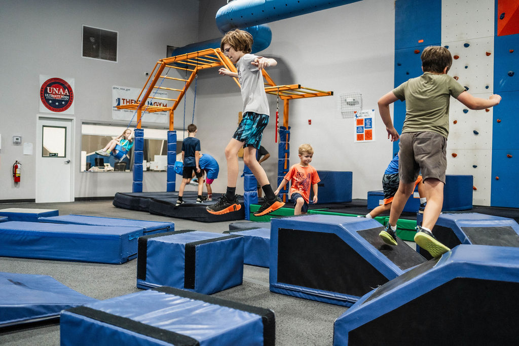 playing at the Ninja Gym