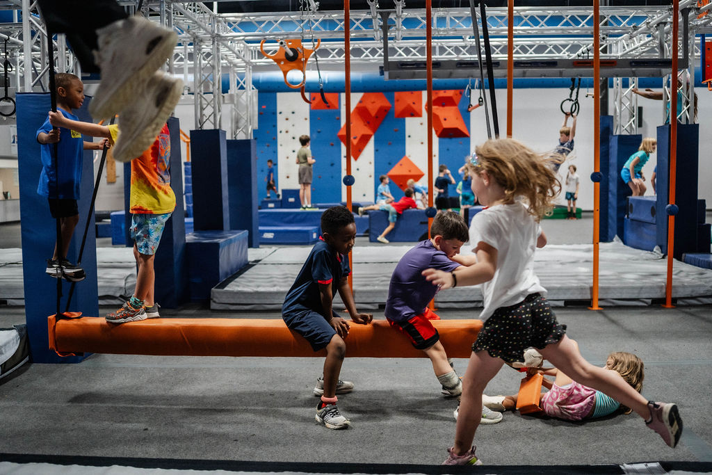 open play time at the Ninja Gym