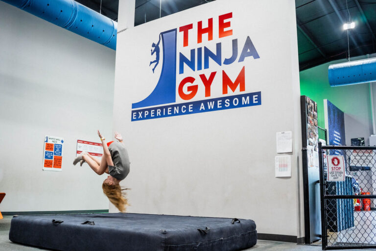 flipping over the Ninja Gym