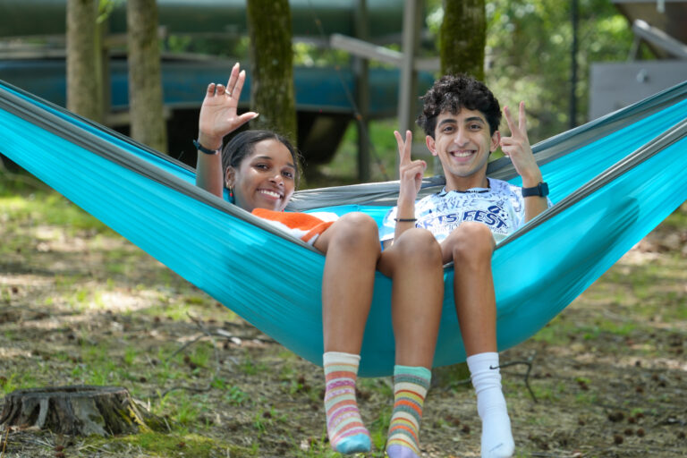 teenagers relaxing at school as part of self-care