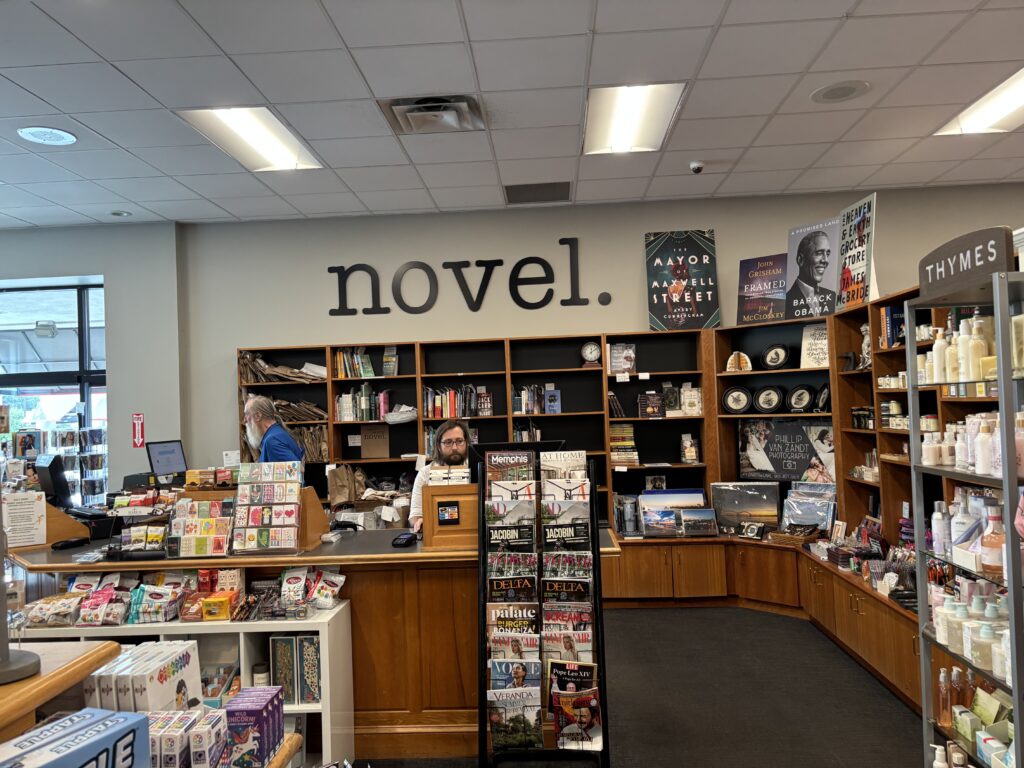 front registers at Novel bookstore