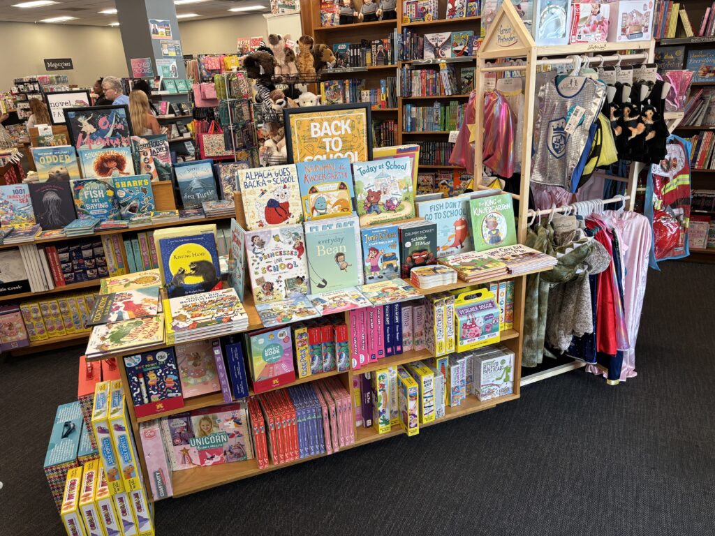 back to school display of books